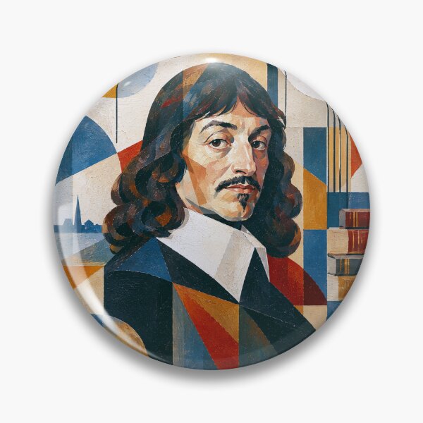 Item preview, René Descartes Painting – Portrait of a Great Philosopher designed and sold by GalleryKauffeld.
