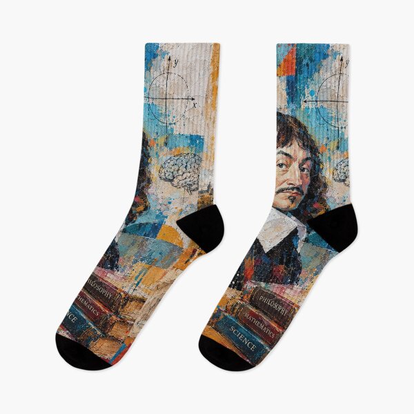 Item preview, René Descartes Modern Portrait Painting – Timeless Intellectual Art designed and sold by GalleryKauffeld.