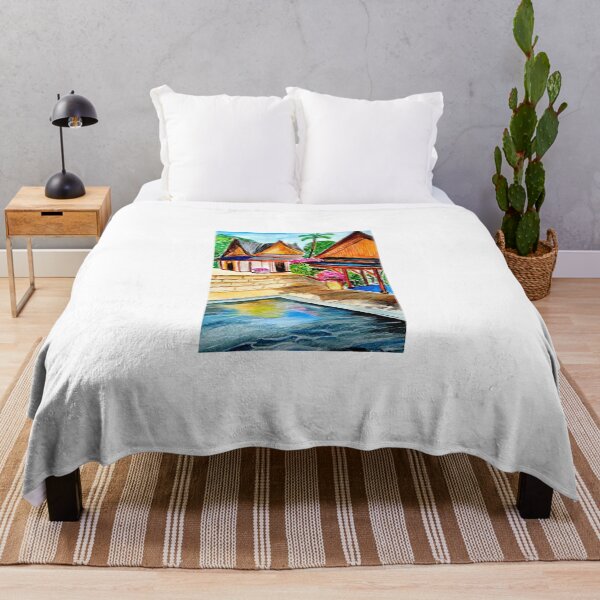 Item preview, Luxury Tropical Resort Hotel Watercolor Architecture designed and sold by Ala Lopatniov.