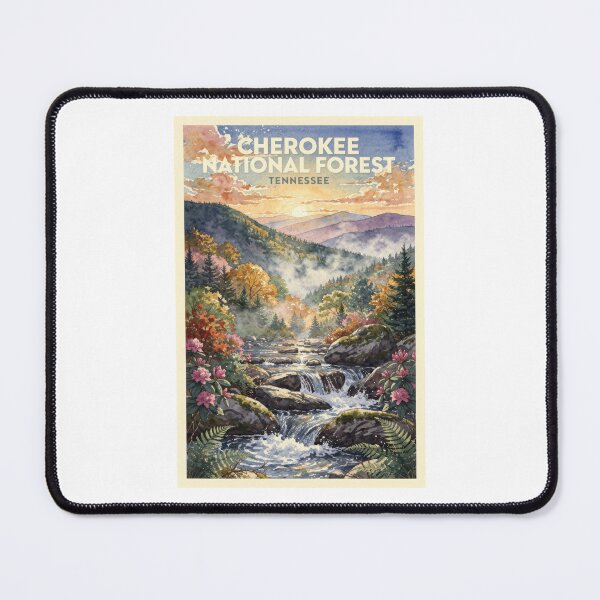 Item preview, Cherokee National Forest Tennessee Vintage Watercolor Travel designed and sold by Teelogic.