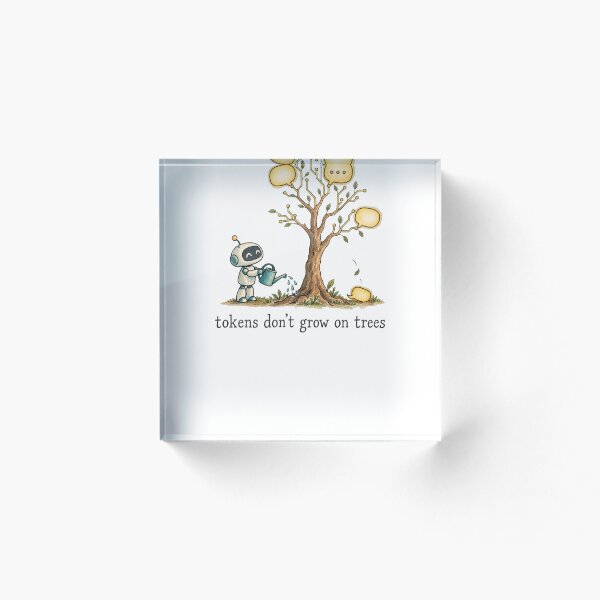 Artikelvorschau, Tokens Don't Grow on Trees Funny AI Developer Robot T-Shirt entworfen und verkauft von TeeWhat.