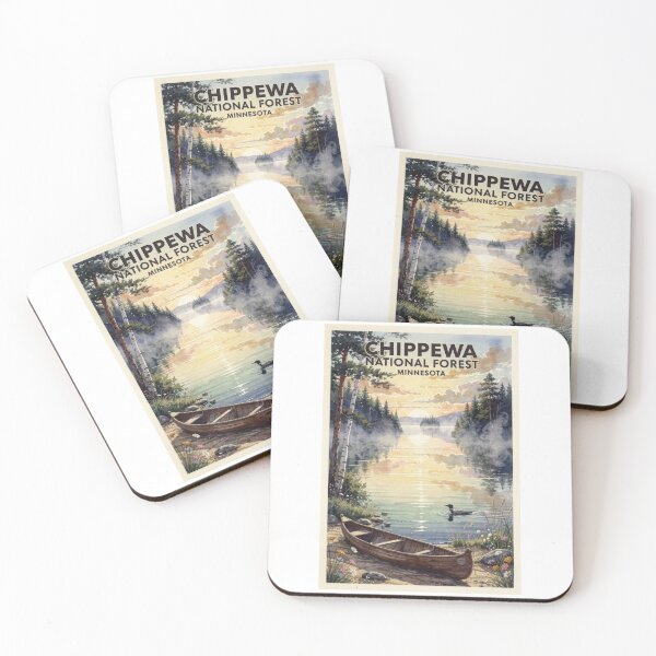 Item preview, Chippewa National Forest Minnesota Vintage Watercolor Travel designed and sold by Teelogic.