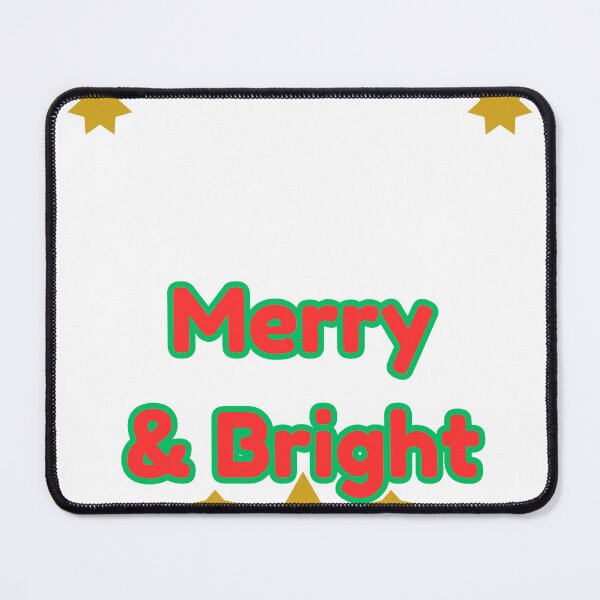 Item preview, Merry And Bright Christmas Tee | Cute Retro Bubbly Lettering Holiday Shirt | Red Green Gold Christmas Gift Tee designed and sold by ChrislaShopStudio.