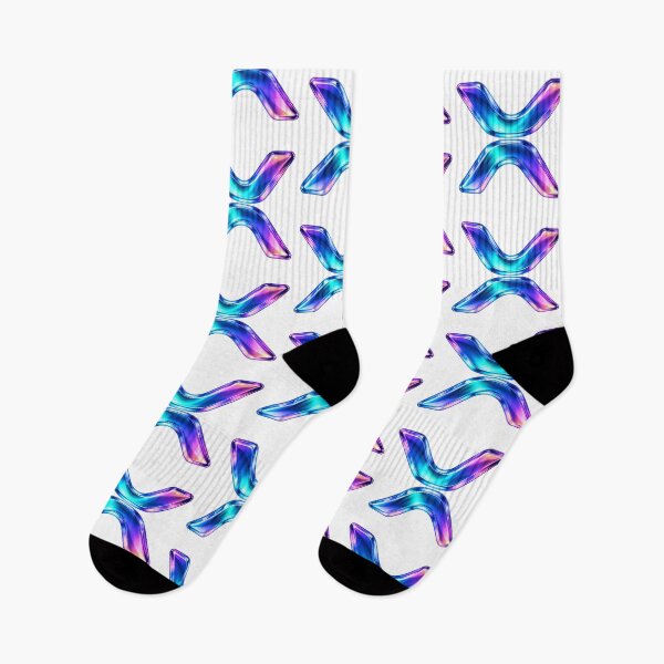 Item preview, Iridescent XRP Symbol in Liquid Chrome designed and sold by Oddly Minted Studio.