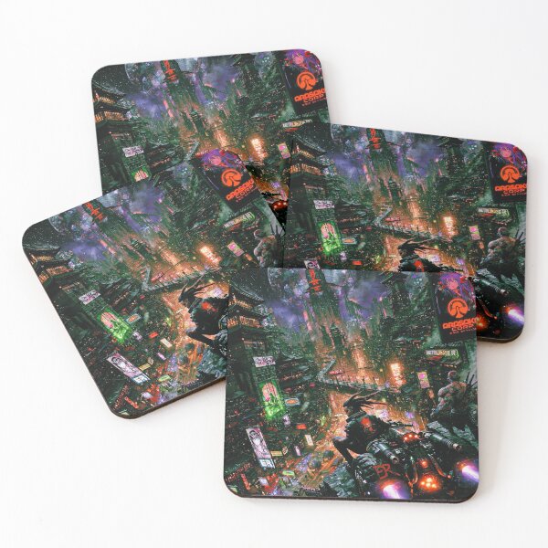 Item preview, Watching Night City - Cyberpunk Sci Fi Art concept designed and sold by Delerat7.