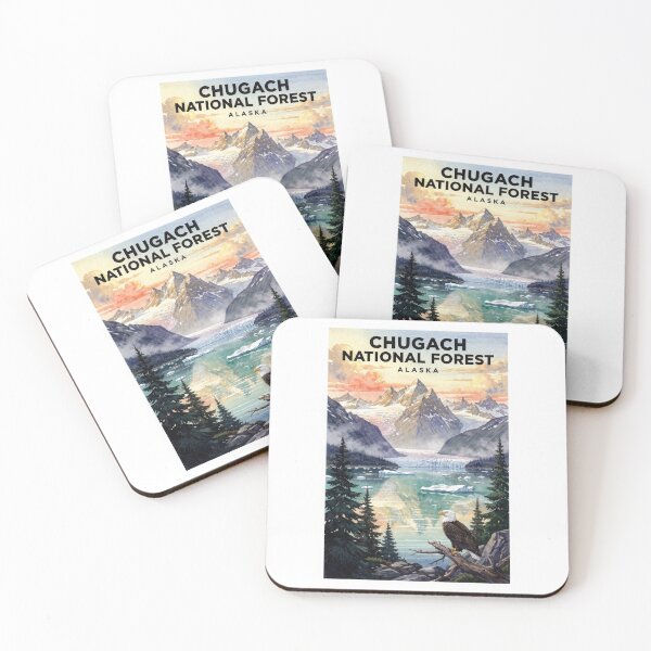 Item preview, Chugach National Forest Alaska Vintage Watercolor Travel designed and sold by Teelogic.