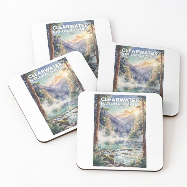 Item preview, Clearwater National Forest Idaho Vintage Watercolor Travel designed and sold by Teelogic.