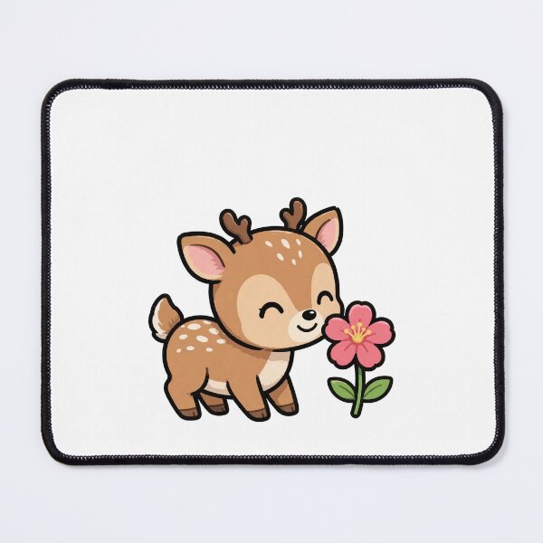 Item preview, Fawn Sniffing a Pink Flower designed and sold by EzJPz.