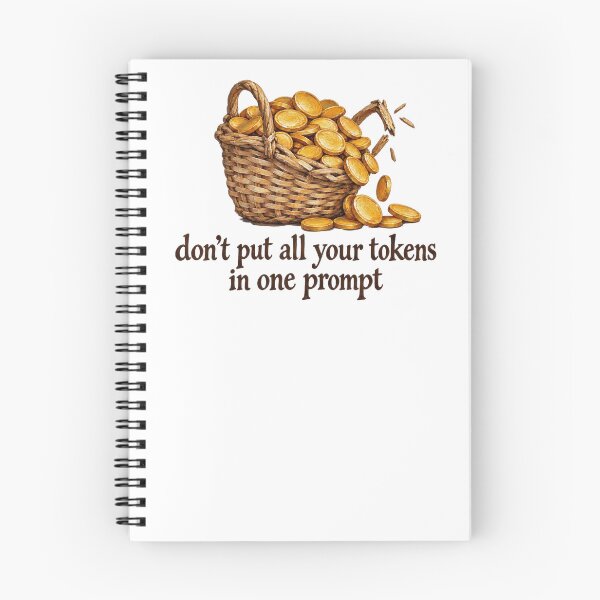 Item preview, Don't Put All Your Tokens in One Prompt Funny AI Developer T-Shirt designed and sold by TeeWhat.