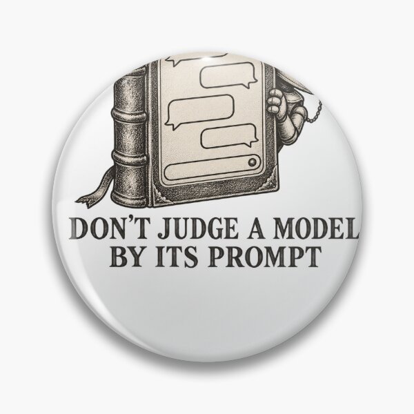 Aperçu de l'œuvre Don't Judge a Model by Its Prompt Funny AI Robot T-Shirt créée et vendue par TeeWhat.