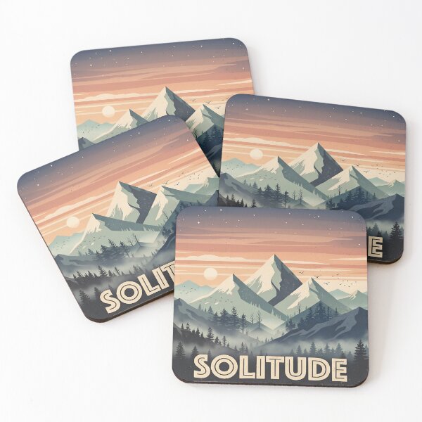 Item preview, Mountain Solitude Misty Pine Forest Sunset Art designed and sold by Living-Present.
