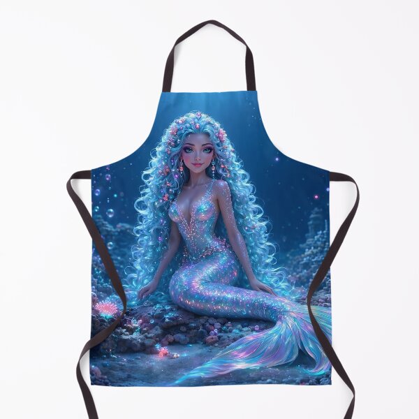 Item preview, Magical Iridescent Mermaid in Deep Ocean designed and sold by MysticSpellsArt.