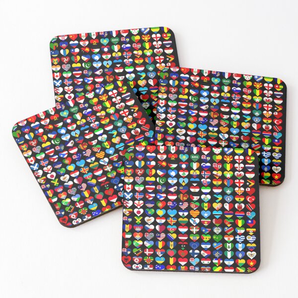 Item preview, World Flags Hearts International Love designed and sold by otaku.edwardj.