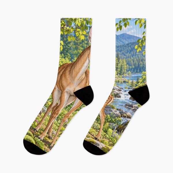Item preview, Deer and Fawn by the Stream designed and sold by penny+florence.