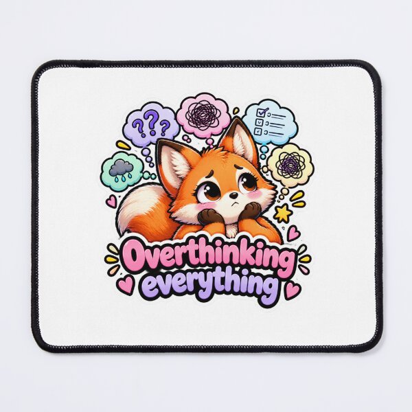 Item preview, Overthinking Fox - Cute Neurodivergent Anxious Fox designed and sold by ItsArtisticLab.
