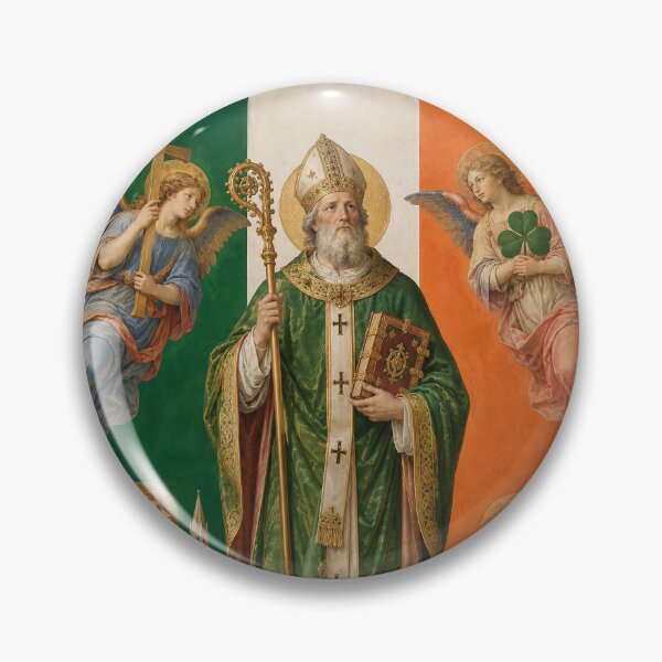 Artikelvorschau, Der heilige Patrick, Schutzpatron Irlands – Katholische Sakralkunst der Renaissance entworfen und verkauft von Crux Fidelis.