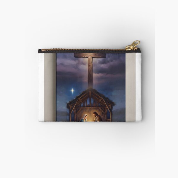 Item preview, Nativity Manger and Cross Christian Art designed and sold by ArtByJerryR.