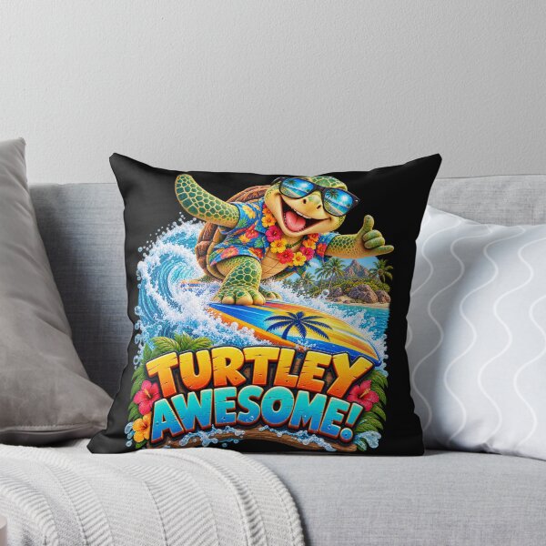 Item preview, TURTLEY AWESOME SURFING TURTLE designed and sold by CHEEKYARMADILLO.