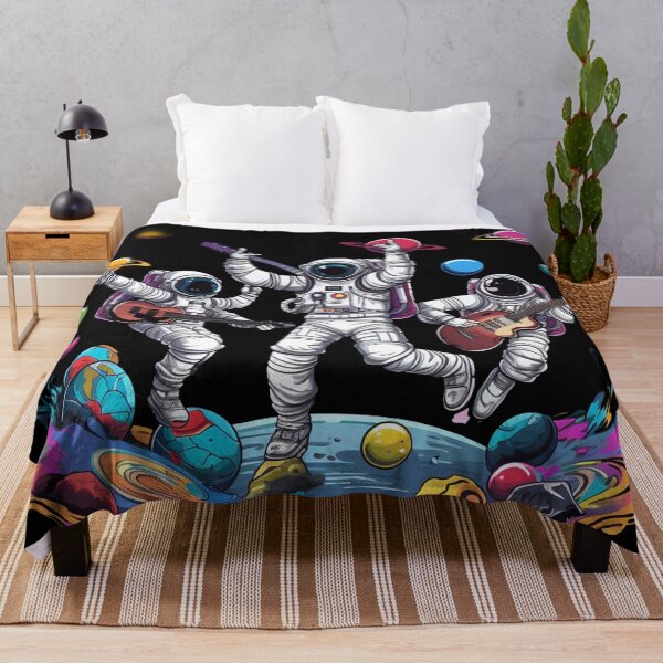 Item preview, Cosmic Rock Band Astronauts Playing Guitar in Outer Space designed and sold by DesignArtique.