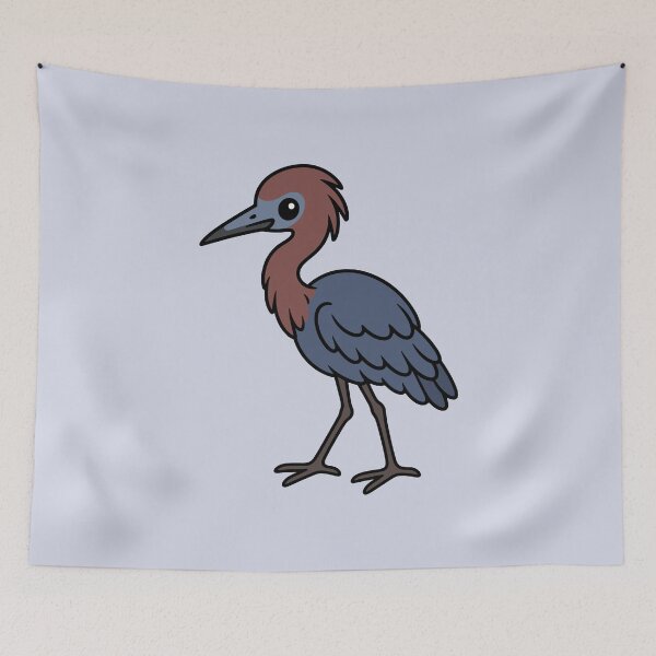 Item preview, Cute Cartoon Little Blue Heron designed and sold by WildlifeDoodle.