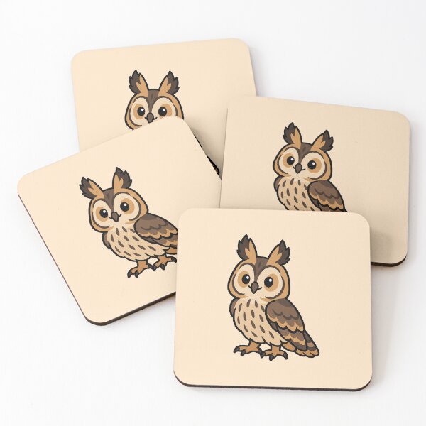 Item preview, Cute Cartoon Long Eared Owl designed and sold by WildlifeDoodle.