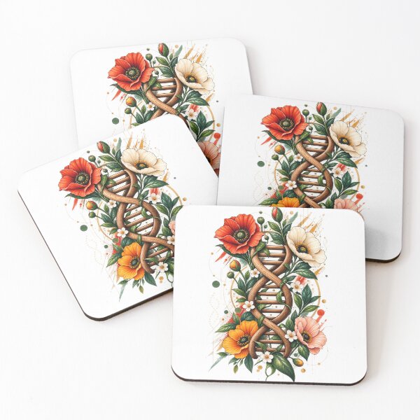 Item preview, Floral DNA Watercolor Biology Science Flowers designed and sold by keltee.