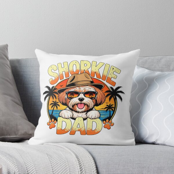 Item preview, Shorkie Dad Vintage Dog Lover Tropical Sunset Shorkie designed and sold by ArtDesignTp.