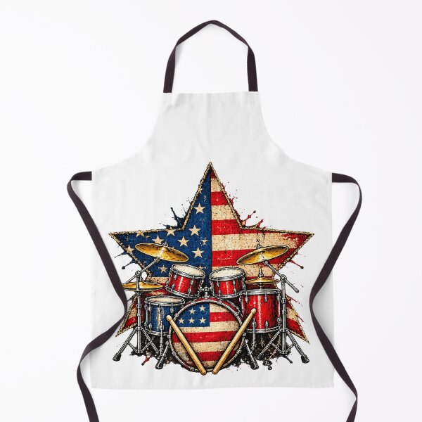 Item preview, American Flag Drum Kit Patriotic Drummer Music Lover designed and sold by ArtDesignTp.