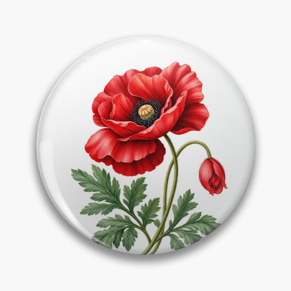 Artikelvorschau, Vektorgrafik von roten Mohnblumen entworfen und verkauft von PatternFariss.