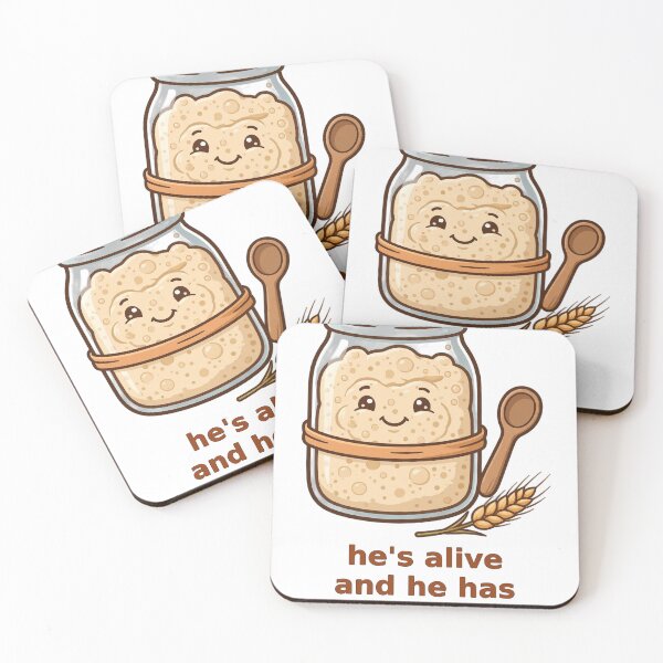 Item preview, Sourdough Starter Jar — He's Alive and He Has a Name designed and sold by Neshmi.