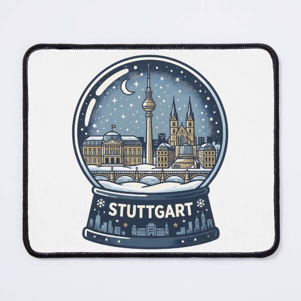 Item preview, Vintage Stuttgart Snow Globe Travel Badge designed and sold by k3rstman1.