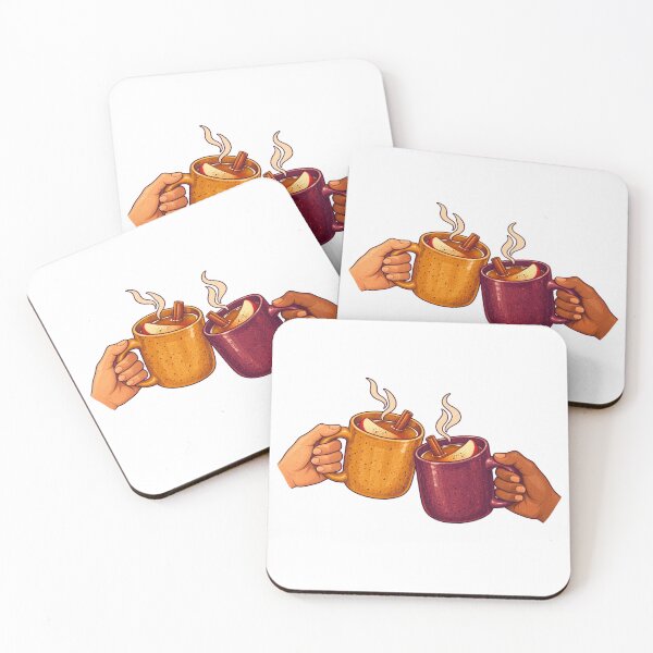 Item preview, Friends Toasting with Warm Apple Cider designed and sold by Drip stamp.