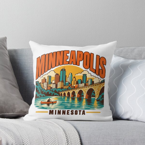 Aperçu de l'œuvre Cadeau de Minneapolis - Art de voyage vintage de Minneapolis, Minnesota créée et vendue par RedRubyBubble.