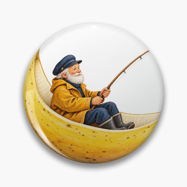 Item preview, Fisherman Sailing a Crescent Banana designed and sold by Drip stamp.