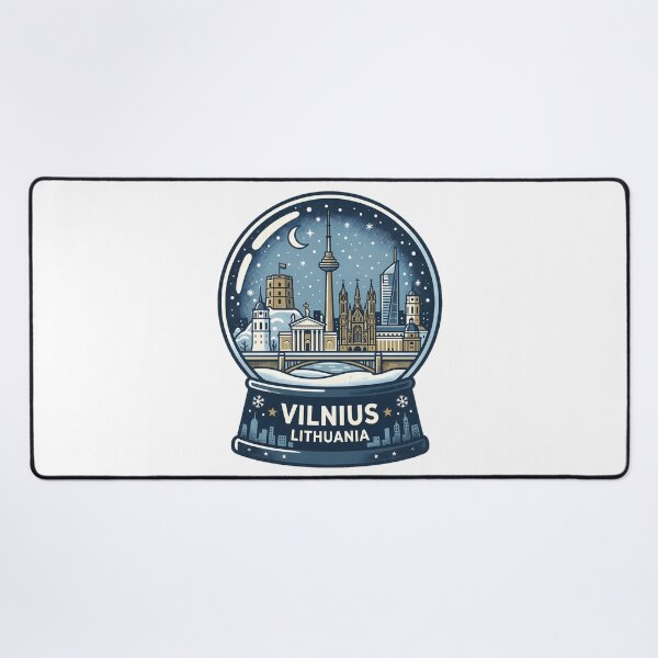 Item preview, Vintage Vilnius Snow Globe Travel Badge designed and sold by k3rstman1.