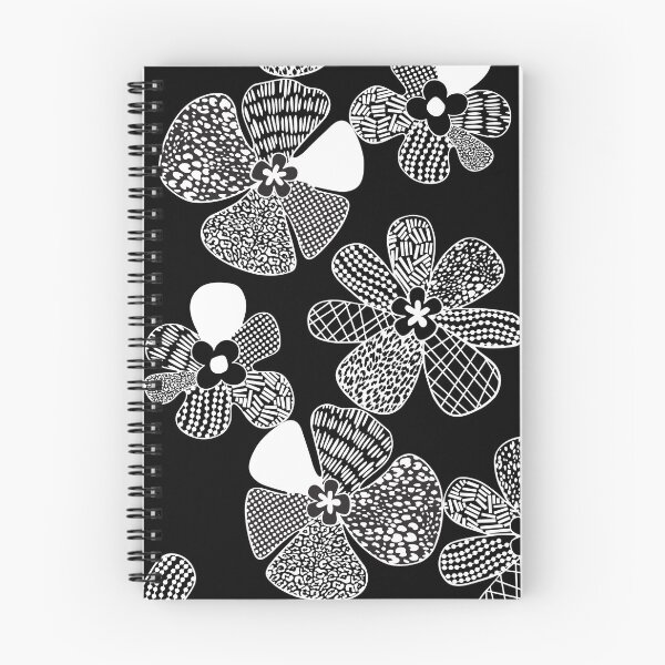 Item preview, A Black and White Cookie Floral Pattern with Various Texture A-Line dress designed and sold by HHS26.