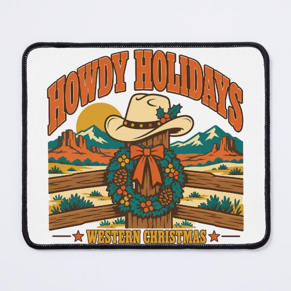 Item preview, Western Christmas Gift - Howdy Holidays designed and sold by RedRubyBubble.