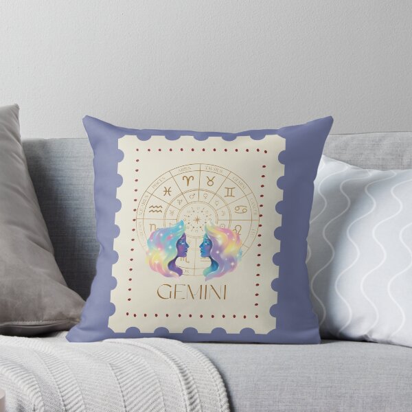 Item preview, Gemini Zodiac Stamp – Celestial Vintage Astrology Art designed and sold by CozyMuse.