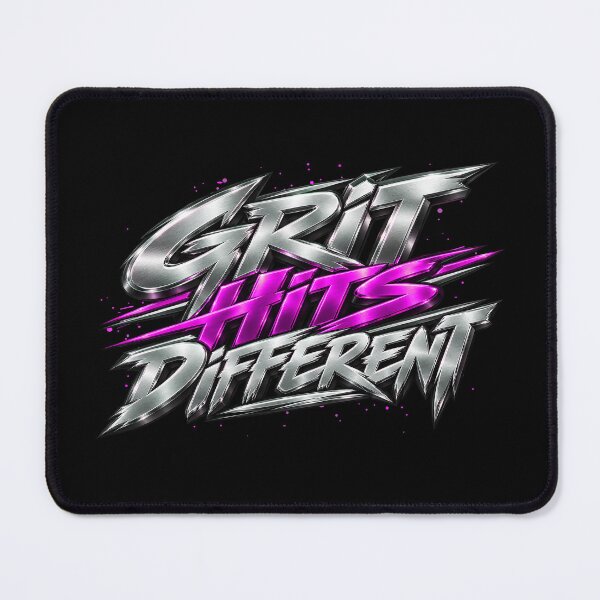 Item preview, Grit Hits Different – Pink and Chrome Blue Collar Design designed and sold by ArtistWill.