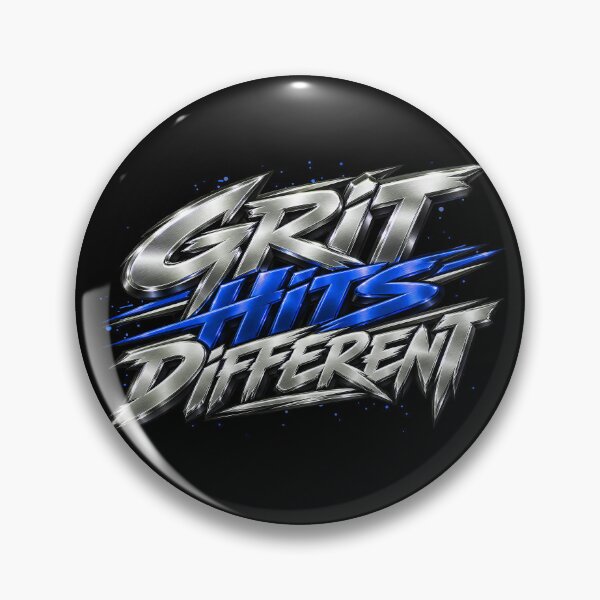 Artikelvorschau, Grit Hits Different – Blue and Chrome Blue Collar Design entworfen und verkauft von ArtistWill.
