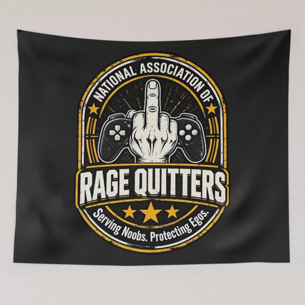 Item preview, National Association of Rage Quitters Gaming Emblem designed and sold by MadcapPrints.