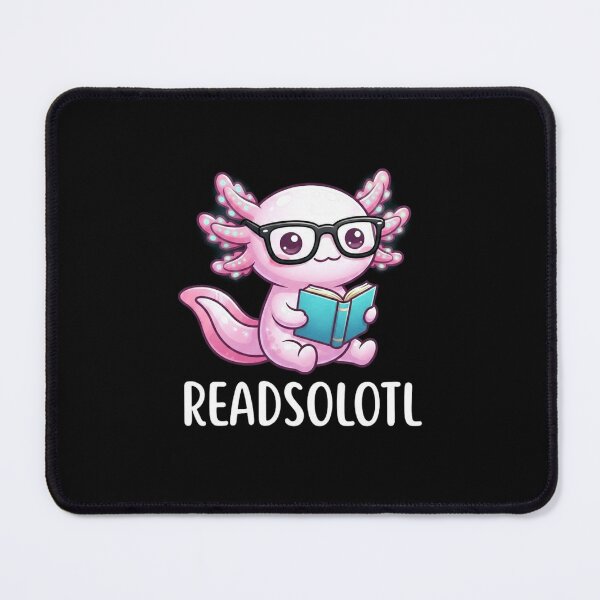 Item preview, Readsolotl Cute Bookish Axolotl Reader Pun designed and sold by MiALopezArt.