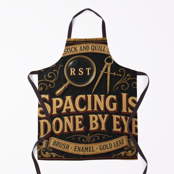 Item preview, Spacing Is Done by Eye Signwriting Emblem designed and sold by BoosterShop.