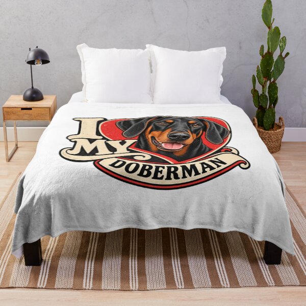 Item preview, I Love My Doberman - Retro Heart designed and sold by Mystik-Media.