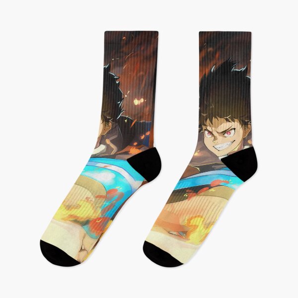 Item preview, Shinra Kusakabe Fire Force Blazing Sprint With Red Eyes designed and sold by reinazenka.