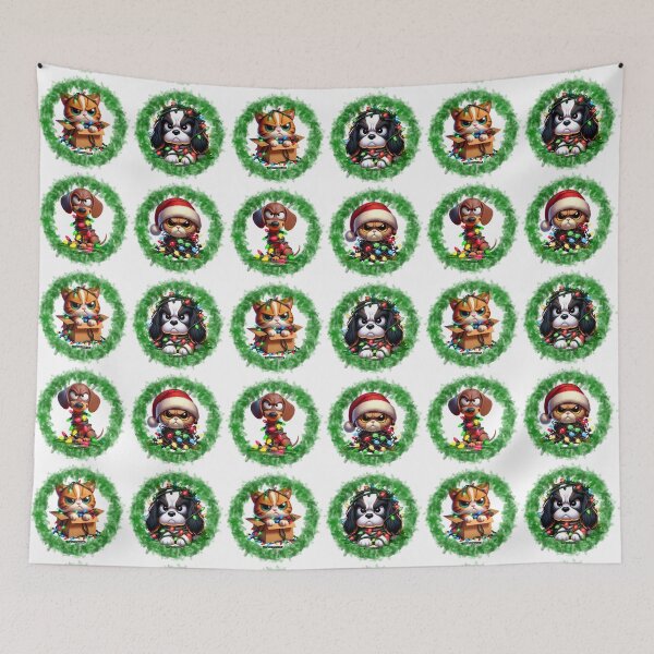 Item preview, Angry Holiday Cats & Dogs designed and sold by Angry Critters.