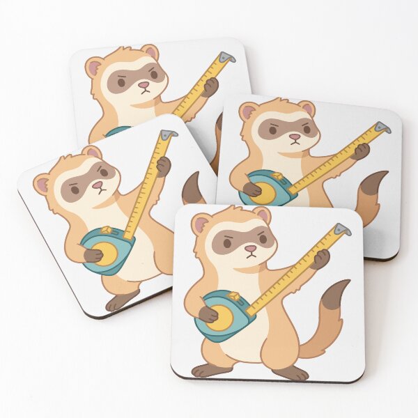Item preview, Grumpy Ferret Rocking a Measuring Tape Guitar designed and sold by zan-mf.