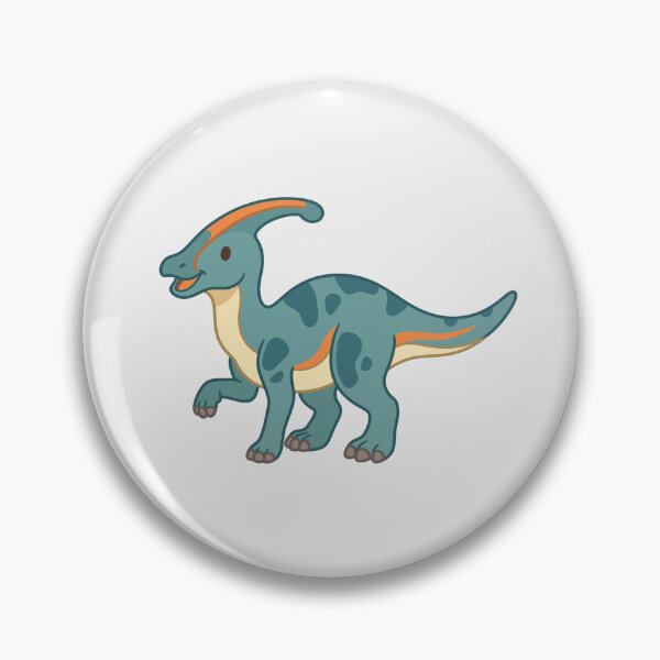 Artikelvorschau, Cute Teal Parasaurolophus Dinosaur Walking Happily entworfen und verkauft von zan-mf.
