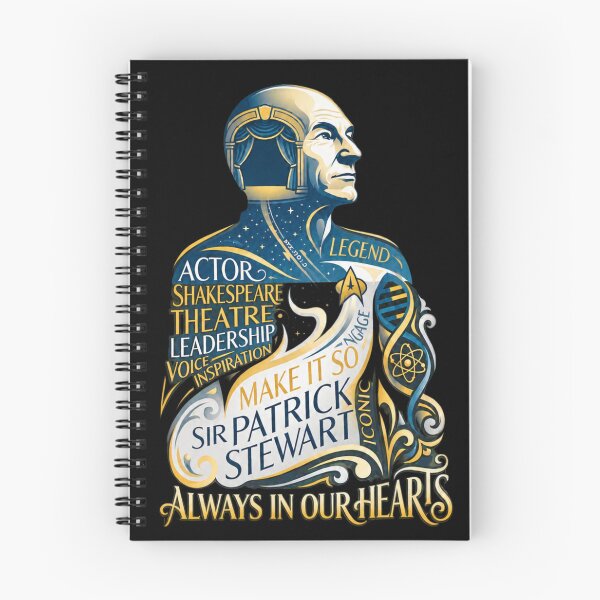 Item preview, Sir Patrick Stewart Actor Legend Inspirational Portrait designed and sold by OMITTEROMINOUS.