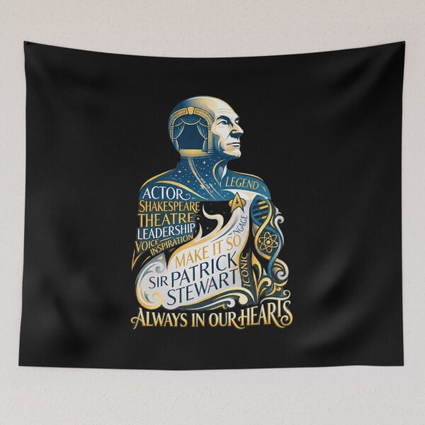 Item preview, Sir Patrick Stewart Actor Legend Inspirational Portrait designed and sold by OMITTEROMINOUS.